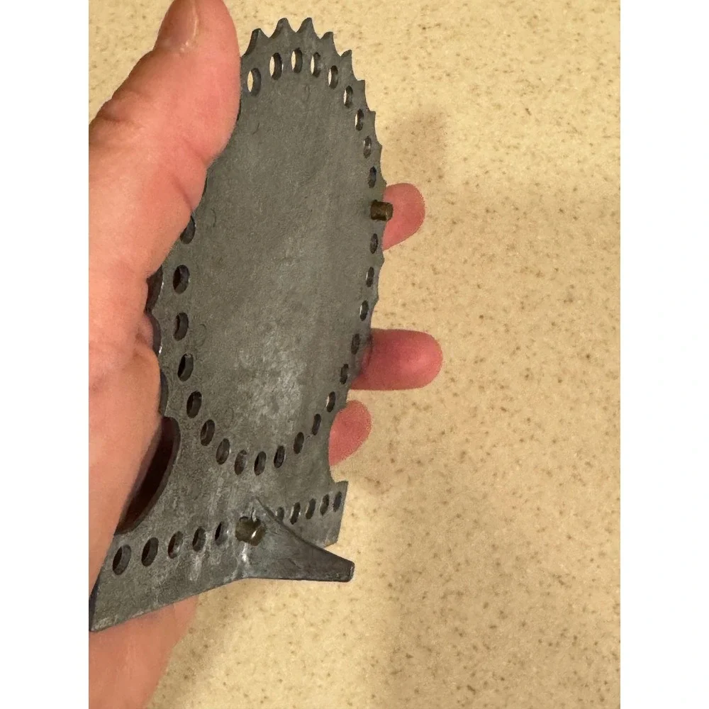 Vintage Celestial Sun Face Perpetual Desk Calendar Metal Silver Tone Boho Decor
